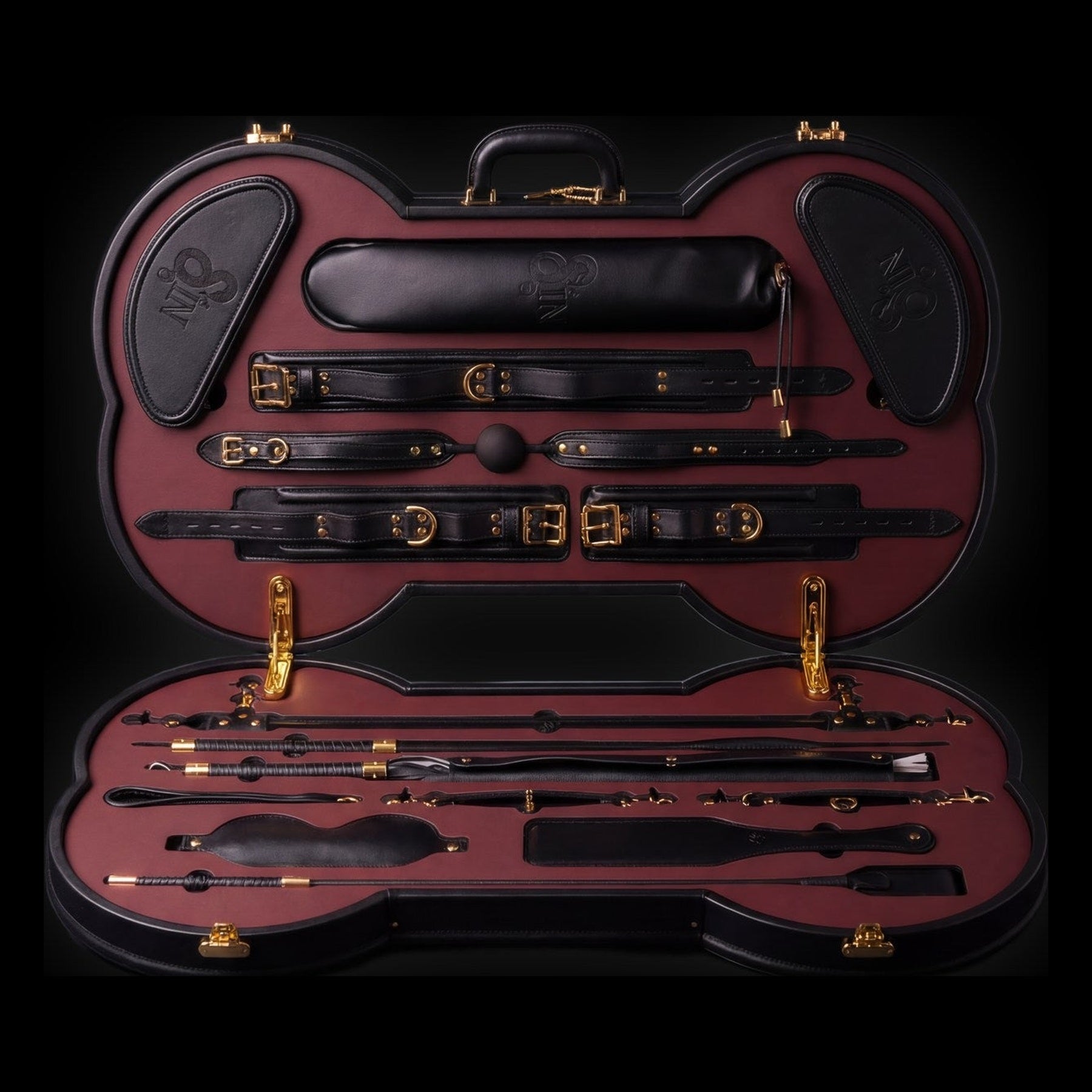 BONE Classic Signature Set — Obsidian Noir — case open, all eleven pieces